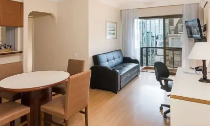 Flat com 1 quarto para alugar na Alameda Ministro Rocha Azevedo, 523, Jardins, São Paulo