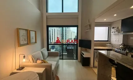 Flat com 1 quarto para alugar na Avenida Ibijaú, 355, Moema, São Paulo