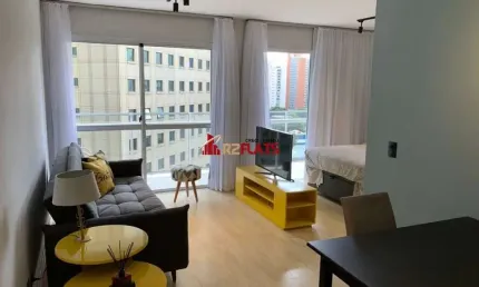 Flat com 1 quarto para alugar na Rua Juquis, 391, Moema, São Paulo