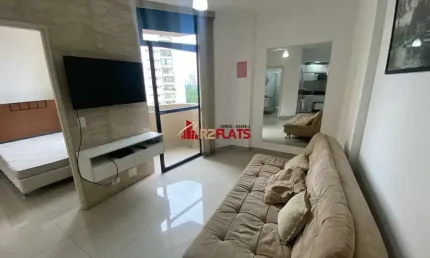 Flat com 1 quarto para alugar na Avenida Miruna, 399, Moema, São Paulo