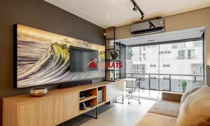 Flat com 1 quarto para alugar na Rua Balthazar da Veiga, 589, Vila Nova Conceição, São Paulo
