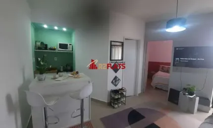 Flat com 1 quarto para alugar na Avenida Miruna, 399, Moema, São Paulo