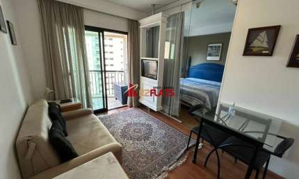 Flat com 1 quarto à venda na Avenida Jandira, 501, Moema, São Paulo