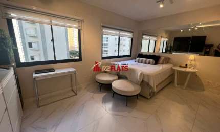 Flat com 1 quarto à venda na Avenida Rouxinol, 55, Moema, São Paulo