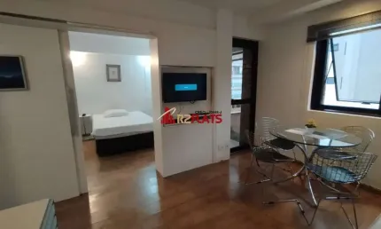 Flat com 1 quarto para alugar na Avenida Ibijaú, 364, Moema, São Paulo