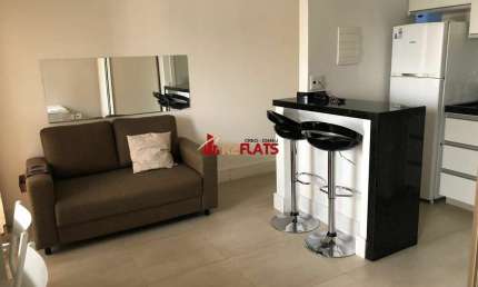 Flat com 1 quarto para alugar na Avenida Ibijaú, 364, Moema, São Paulo