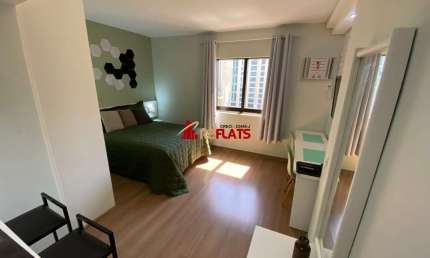 Flat com 1 quarto para alugar na Avenida Ibijaú, 364, Moema, São Paulo