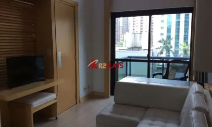 Flat com 1 quarto para alugar na Avenida Ibijaú, 355, Moema, São Paulo