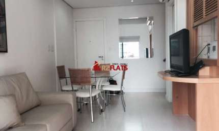 Flat com 1 quarto para alugar na Avenida Ibijaú, 355, Moema, São Paulo