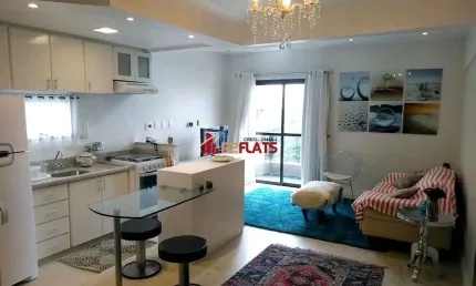 Flat com 1 quarto para alugar na Avenida Moema, 177, Moema, São Paulo