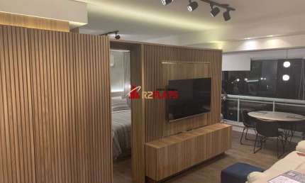 Flat com 1 quarto para alugar na Rua Sansão Alves dos Santos, 343, Brooklin, São Paulo