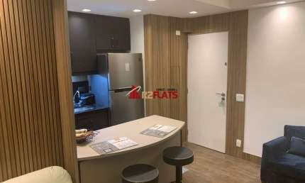 Flat com 1 quarto para alugar na Rua Sansão Alves dos Santos, 343, Brooklin, São Paulo
