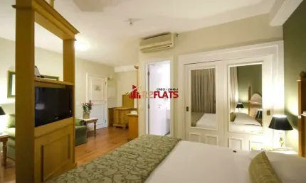 Flat com 1 quarto para alugar na Avenida Jandira, 501, Moema, São Paulo