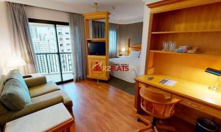 Flat com 1 quarto para alugar na Avenida Jandira, 501, Moema, São Paulo