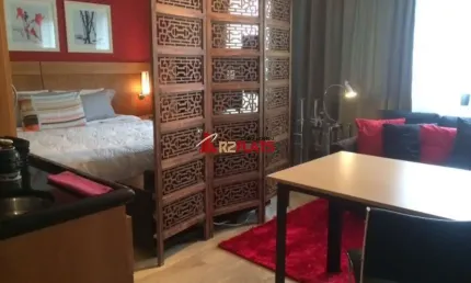 Flat com 1 quarto para alugar na Avenida Rouxinol, 87, Moema, São Paulo