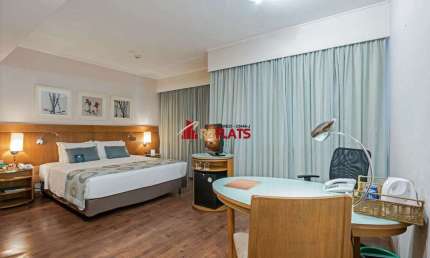 Flat com 1 quarto para alugar na Avenida Rouxinol, 87, Moema, São Paulo