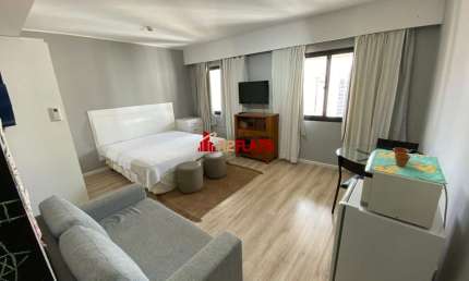 Flat com 1 quarto à venda na Avenida Rouxinol, 87, Moema, São Paulo