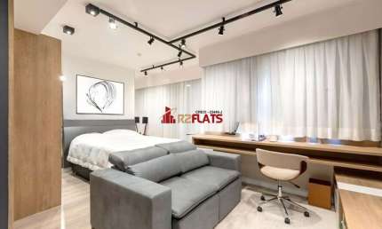 Flat com 1 quarto à venda na Avenida Rouxinol, 87, Moema, São Paulo