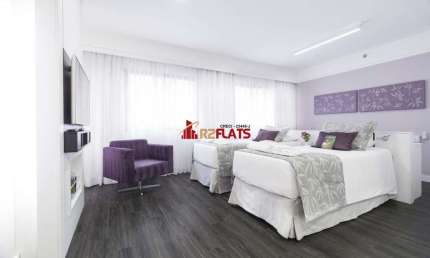 Flat com 1 quarto à venda na Avenida Macuco, 595, Moema, São Paulo