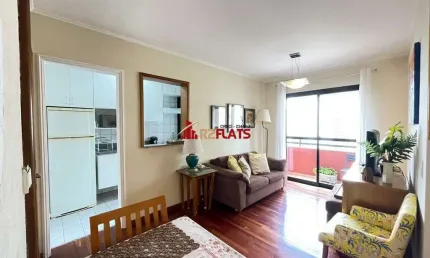 Flat com 2 quartos para alugar na Rua Sansão Alves dos Santos, 373, Brooklin, São Paulo