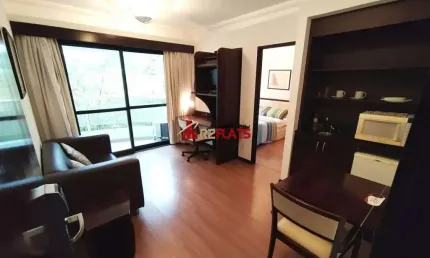 Flat com 1 quarto para alugar na Alameda dos Anapurus, 1661, Moema, São Paulo