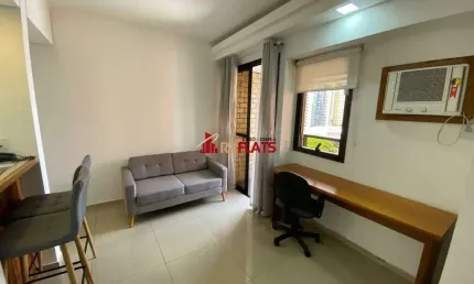 Flat com 1 quarto para alugar na Avenida Ibijaú, 364, Moema, São Paulo