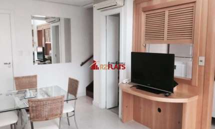 Flat com 1 quarto para alugar na Avenida Ibijaú, 355, Moema, São Paulo