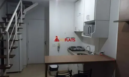Flat com 1 quarto para alugar na Rua Flórida, 1790, Brooklin, São Paulo