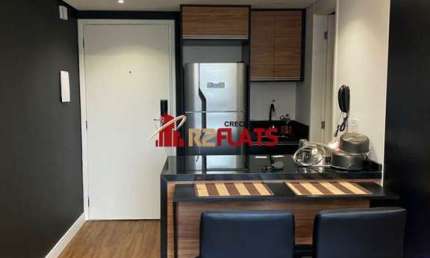 Flat com 1 quarto para alugar na Avenida Ibijaú, 364, Moema, São Paulo