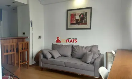 Flat com 1 quarto para alugar na Avenida Ibijaú, 364, Moema, São Paulo