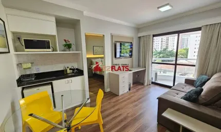 Flat com 1 quarto para alugar na Alameda dos Anapurus, 1661, Moema, São Paulo