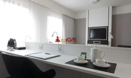 Flat com 1 quarto para alugar na Avenida Macuco, 595, Moema, São Paulo