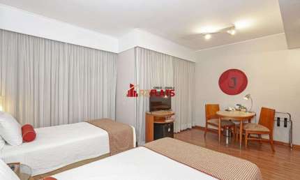 Flat com 1 quarto à venda na Avenida Rouxinol, 55, Moema, São Paulo