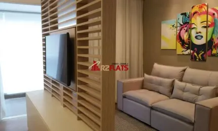Flat com 1 quarto para alugar na Rua Professor José Leite e Oiticica, 434, Brooklin, São Paulo