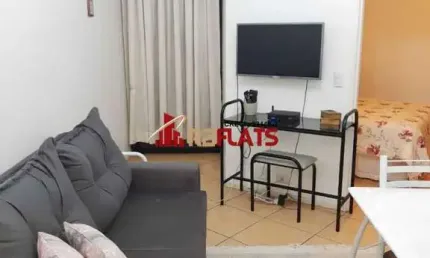 Flat com 1 quarto para alugar na Avenida Miruna, 399, Moema, São Paulo