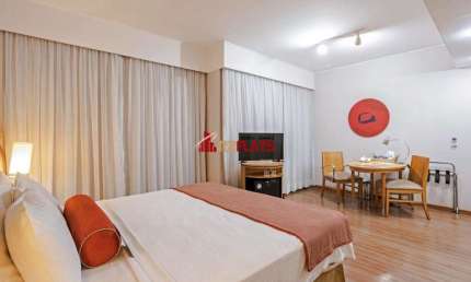 Flat com 1 quarto à venda na Avenida Rouxinol, 55, Moema, São Paulo