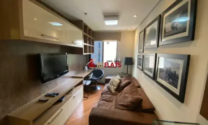 Flat com 1 quarto para alugar na Avenida Jamaris, 100, Moema, São Paulo