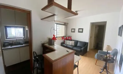 Flat com 1 quarto para alugar na Rua Juquis, 31, Moema, São Paulo