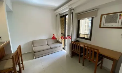 Flat com 1 quarto para alugar na Avenida Ibijaú, 364, Moema, São Paulo