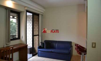 Flat com 1 quarto para alugar na Avenida Ibijaú, 364, Moema, São Paulo
