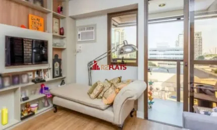 Flat com 1 quarto para alugar na Avenida Ibijaú, 364, Moema, São Paulo