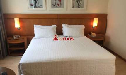 Flat com 1 quarto para alugar na Avenida Rouxinol, 55, Moema, São Paulo