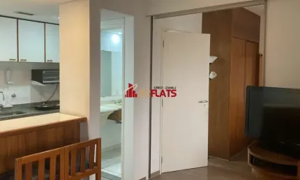 Flat com 1 quarto para alugar na Avenida Ibijaú, 364, Moema, São Paulo