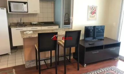 Flat com 1 quarto para alugar na Rua Sansão Alves dos Santos, 343, Brooklin, São Paulo