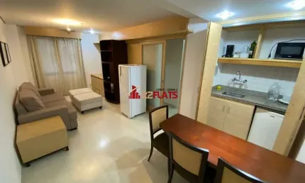 Flat com 1 quarto para alugar na Avenida Jamaris, 100, Moema, São Paulo