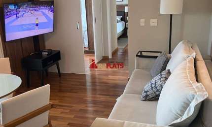 Flat com 1 quarto para alugar na Rua Ribeiro do Vale, 152, Brooklin Paulista, São Paulo