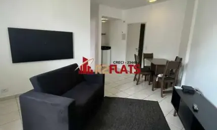 Flat com 1 quarto para alugar na Avenida Miruna, 399, Moema, São Paulo