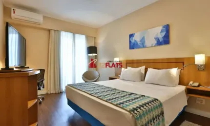 Flat com 1 quarto à venda na Avenida Sabiá, 825, Moema, São Paulo