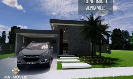 Casa em condomínio de luxo, com 3 dormitórios à venda, 165 m² por R$ 860.000