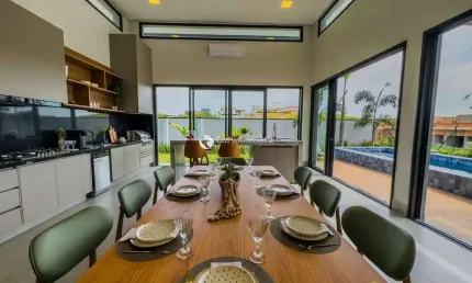 Casa térrea, mobiliada com vista espetacular em meio a natureza no Condomínio Campos de Santo Antônio ll